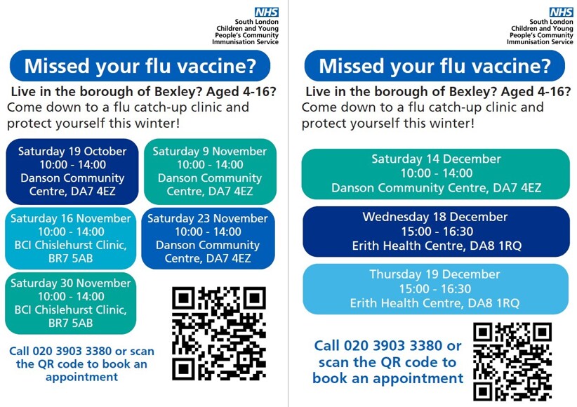 Bexley flu clinics 2024