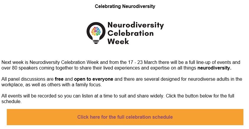 Neurodiversity Celebration Week