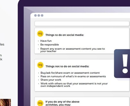 JCQ Information for candidates   social media
