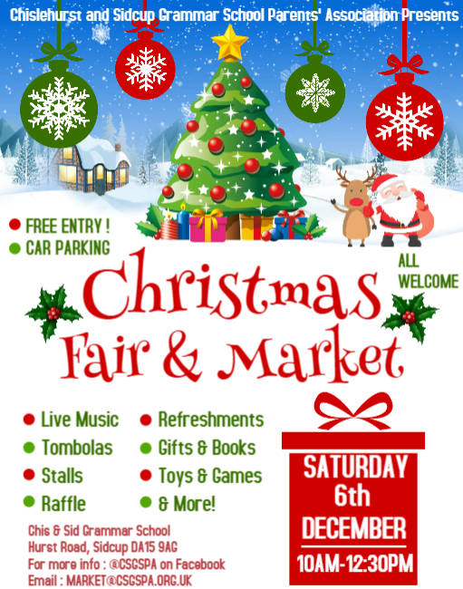 Christmas Fair and Market Poster Dec 2025 