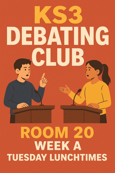 Printed ks3 debate club poster